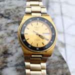 Seiko 5 Automatic Golden Railway Time Dial