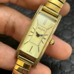 1950s Bulova long banana tank , manual winding