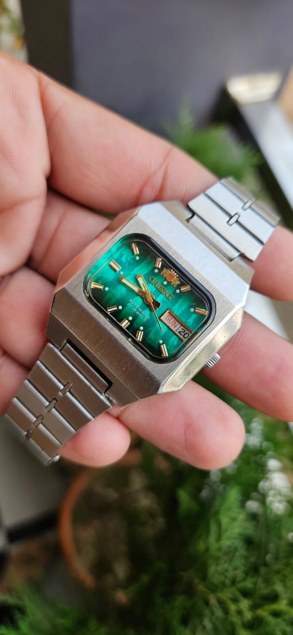 Vintage Orient Automatic Watch green dial