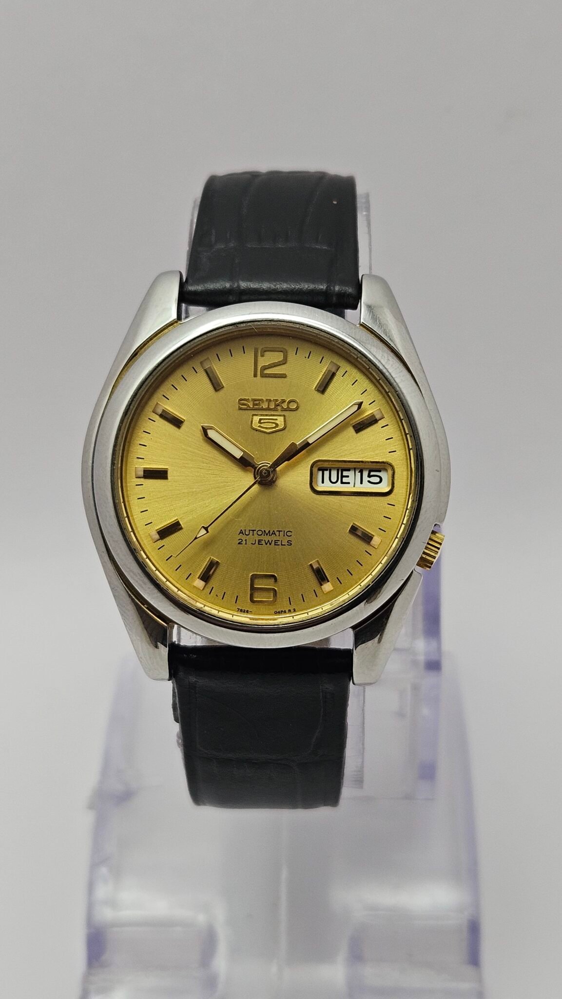 Open Back Watch Pre-owned Seiko 5 Automatic open back Mens Watch - Time Ticks