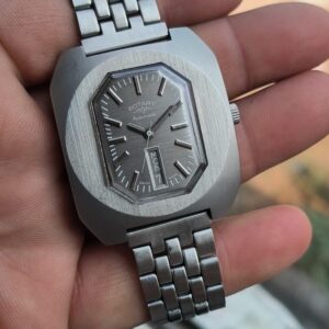 vintage Rotary featuring a unique geometric cushion-shaped case