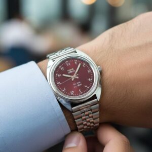 HMT Kohinoor Maroon Devanagari – Luxury Modified Mechanical Watch