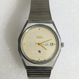 HMT Quartz with Checked yellow dial