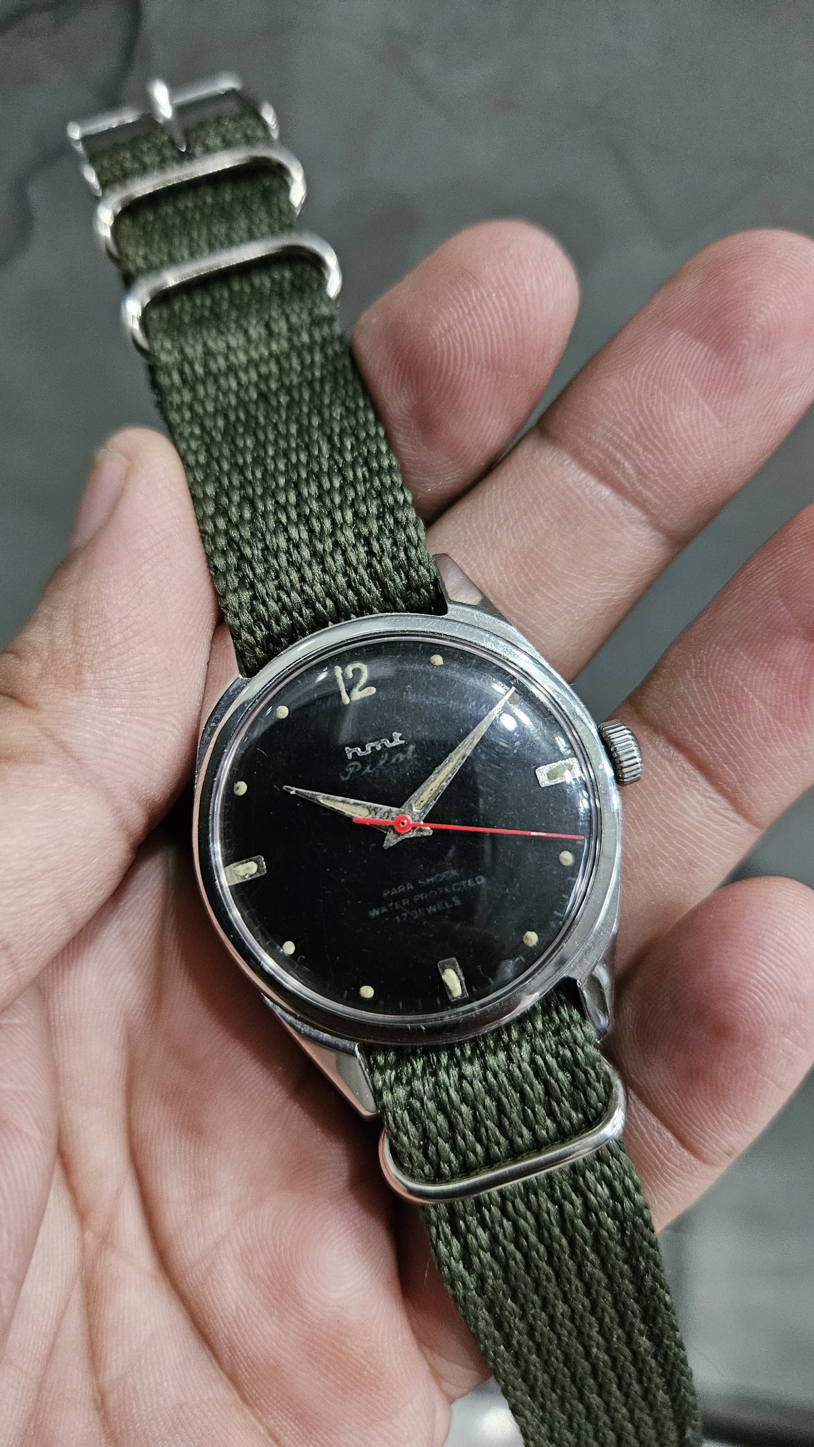 Vintage HMT Pilot Hand-Winding Watch - Image 3