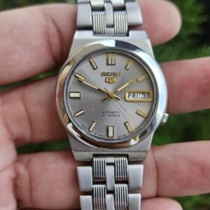 Seiko 5 Automatic skeleton back— Grey Dial