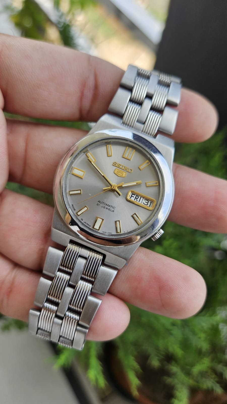 Seiko 5 Automatic skeleton back— Grey Dial - Image 3